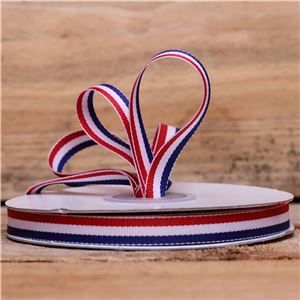 Basics 2 Go Grosgrain Ribbon - 10mm Red/White/Blue